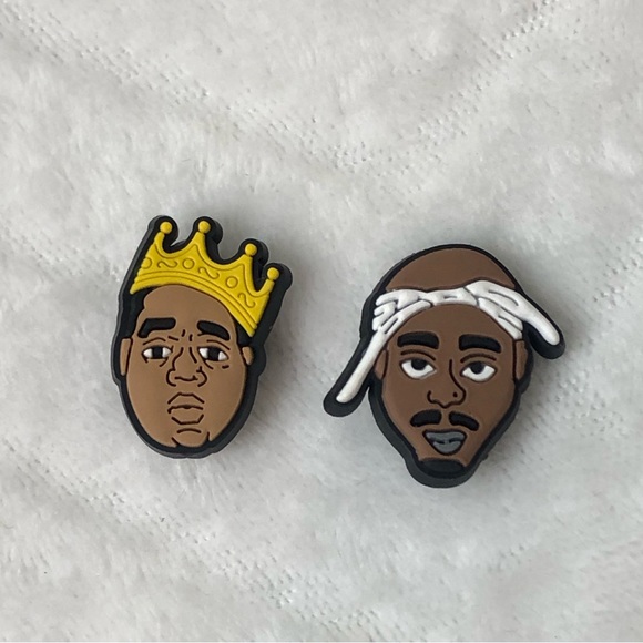 CROCS Accessories Tupac Biggie Hip Hop Rap Crocs Jibbitz Charms New